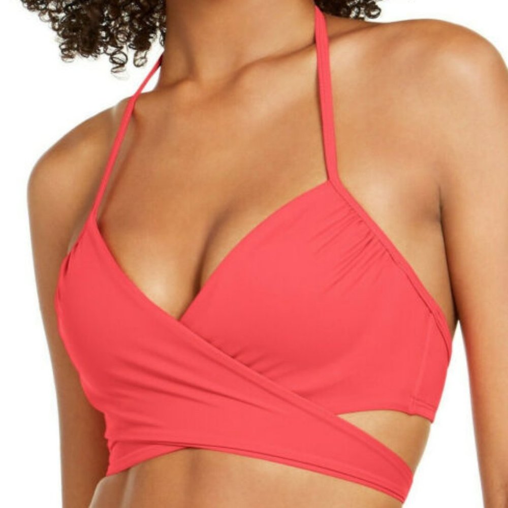 NWT SUNDAZED SIMONE BRA SIZED UNDERWIRE HALTER BIKINI TOP